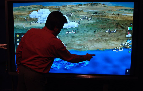 تجهیز استودیوی گزارش هواشناسی شبکه سپهر زاهدان به نمایشگر لمسی 86 اینچی کاواک