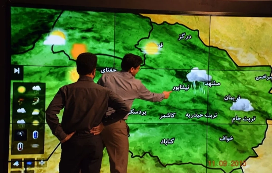 ویدئو وال لمسی 168 اینچی ساخت کاواک در صدا و سیمای خراسان رضوی