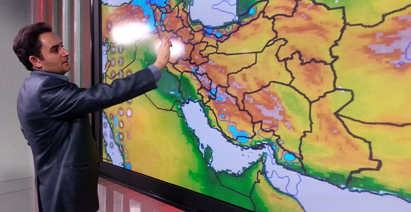 نمایشگر لمسی 103 اینچی شبکه خبر صدا و سیما