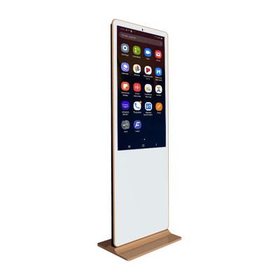 cavac_digital_signage_kiosk_white_and_gold_color